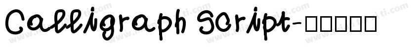 Calligraph Script字体转换